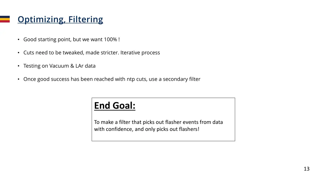 optimizing filtering