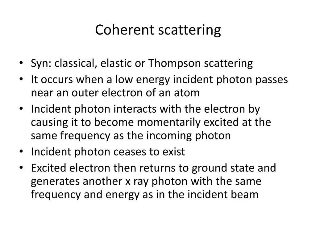 coherent scattering