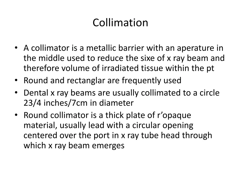 collimation