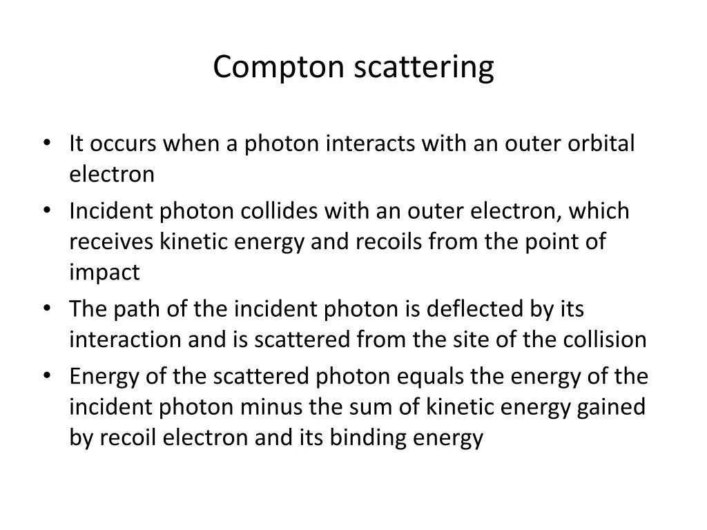 compton scattering