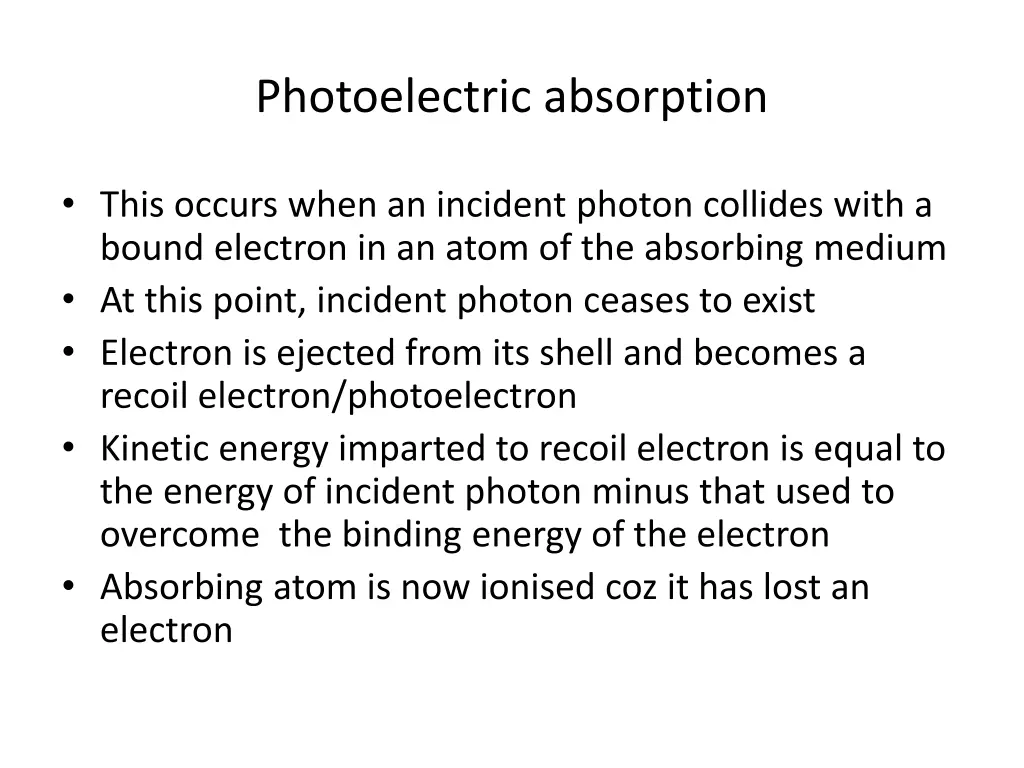 photoelectric absorption