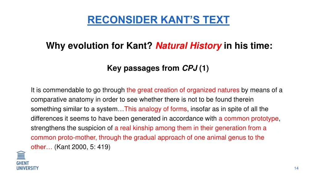 reconsider kant s text