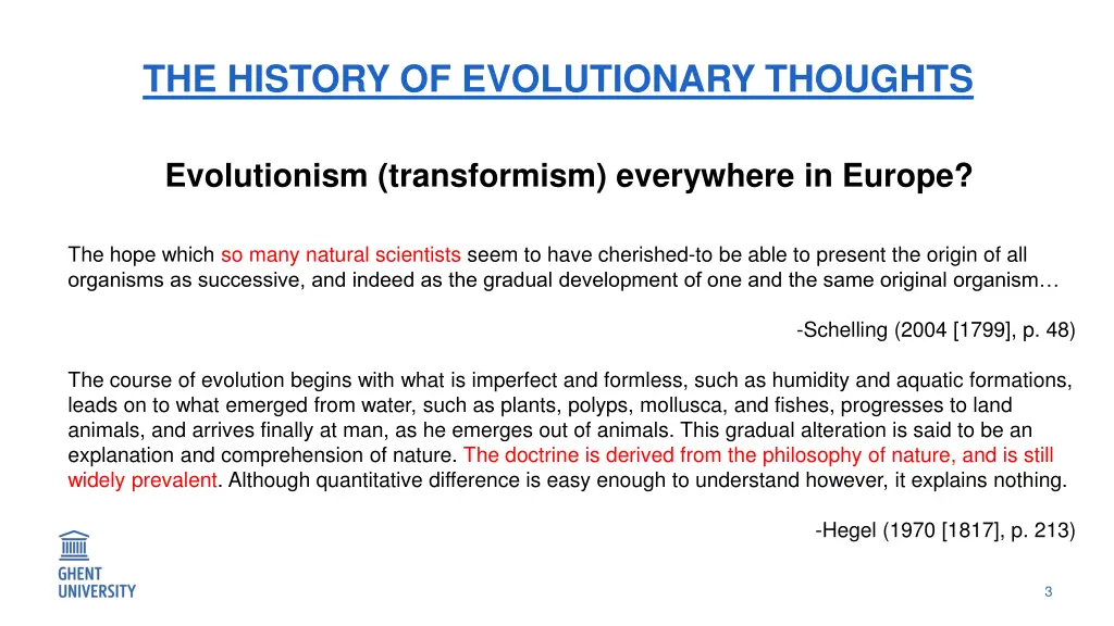 the history of evolutionary thoughts 1