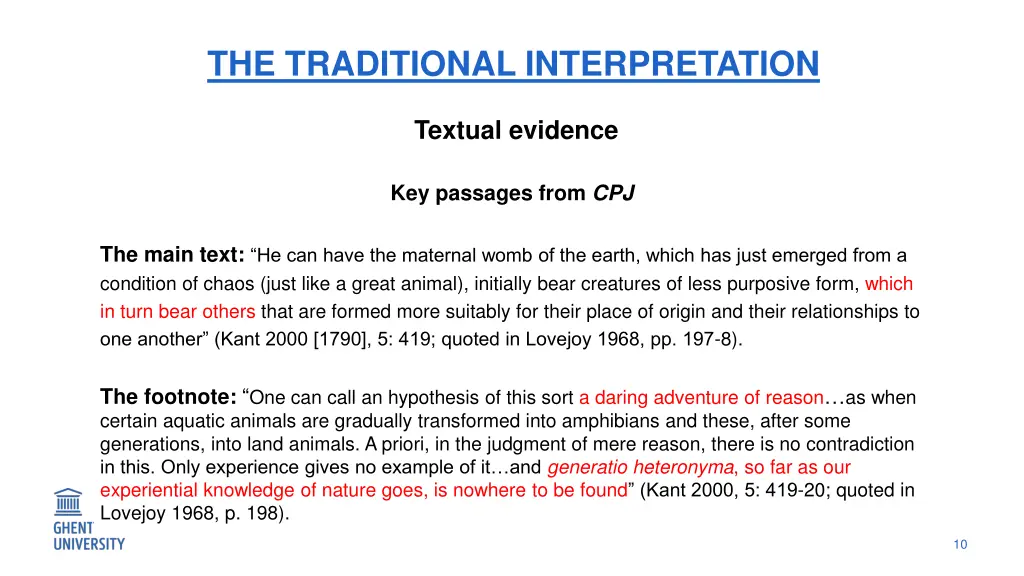 the traditional interpretation 2