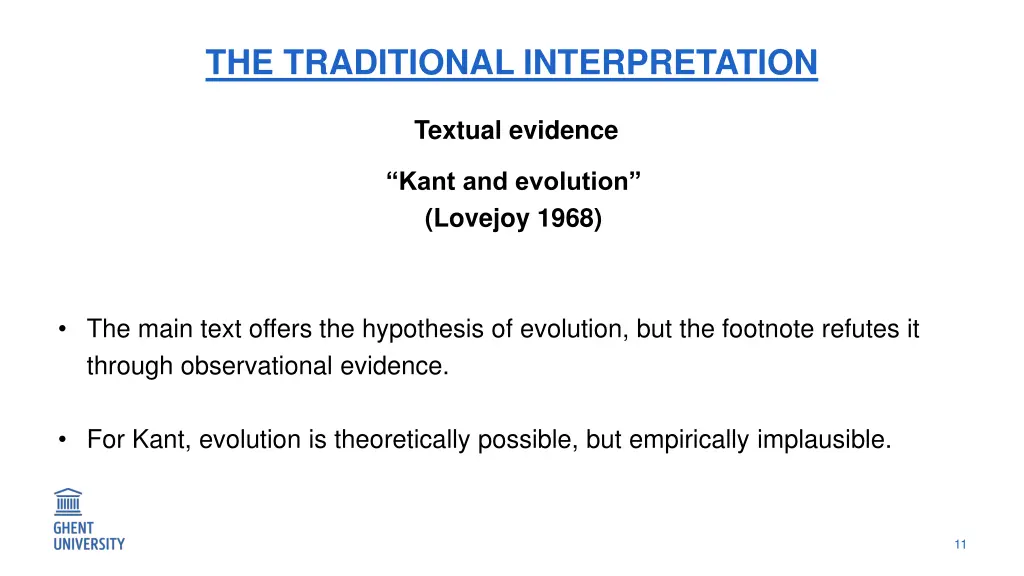 the traditional interpretation 3