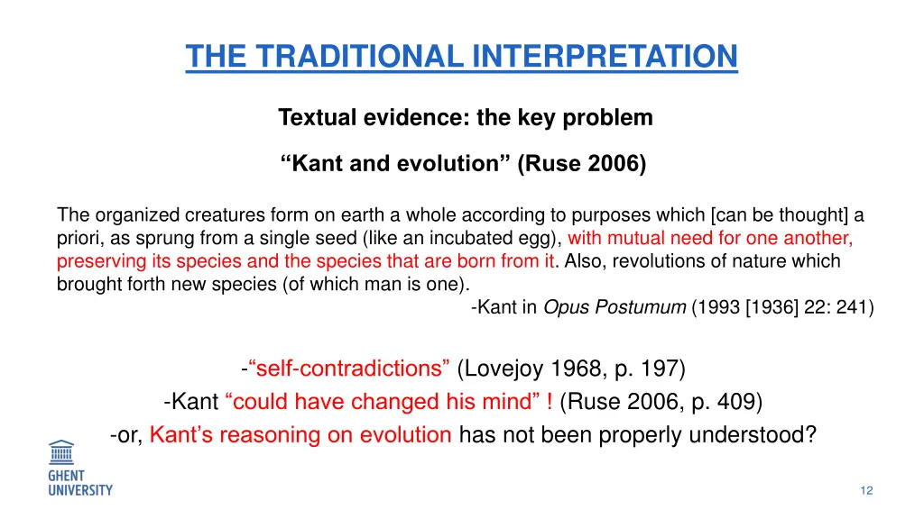 the traditional interpretation 4
