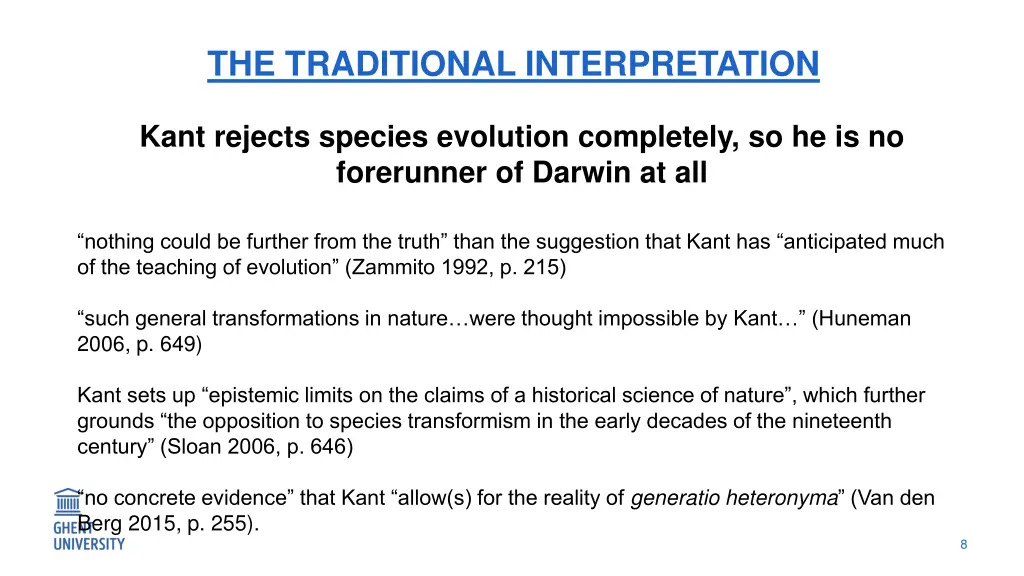 the traditional interpretation