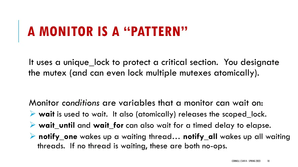 a monitor is a pattern