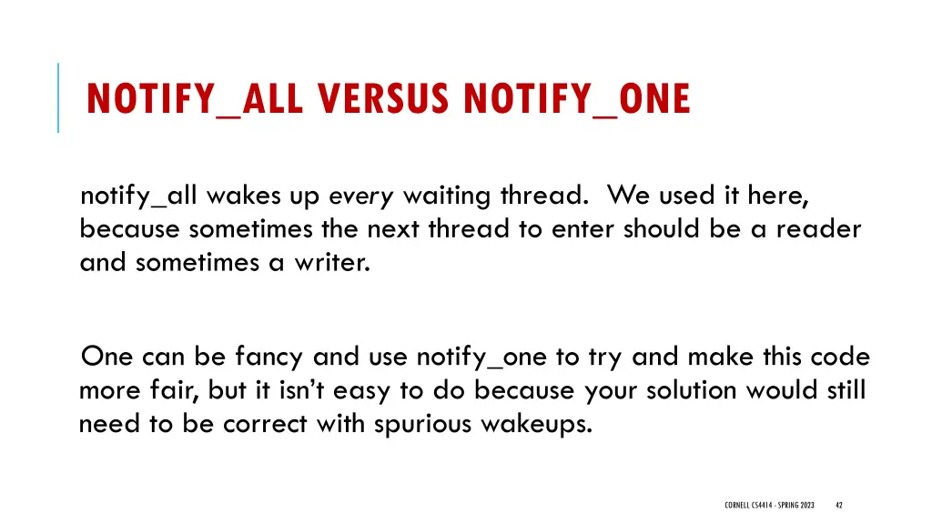 notify all versus notify one