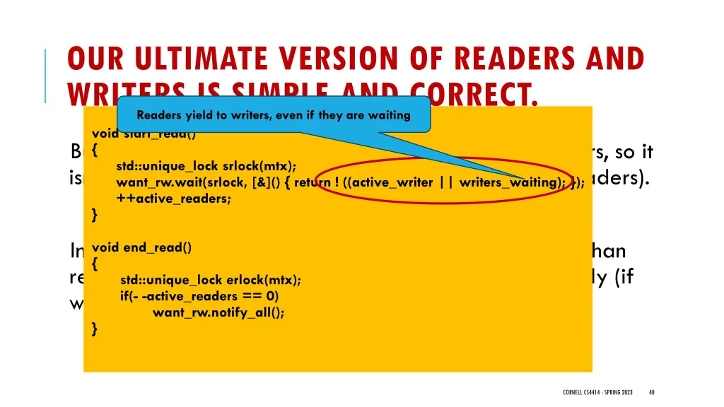 our ultimate version of readers and writers 1