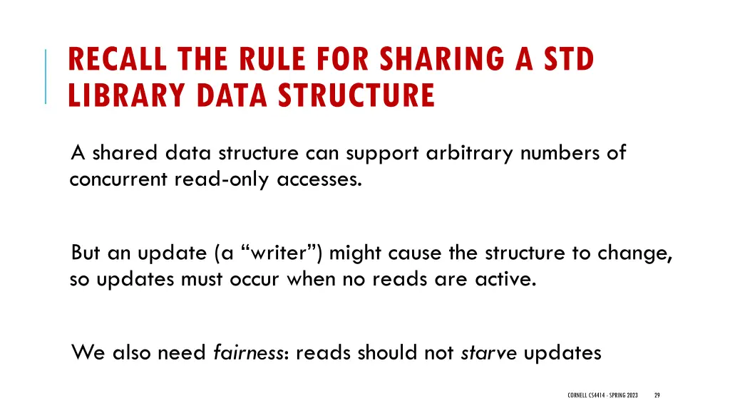 recall the rule for sharing a std library data