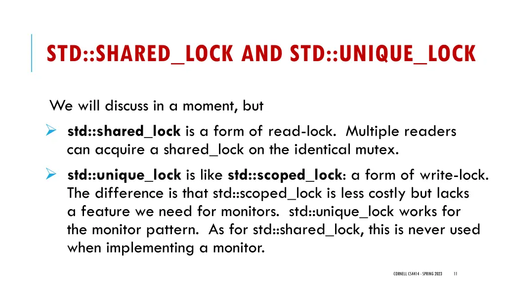 std shared lock and std unique lock