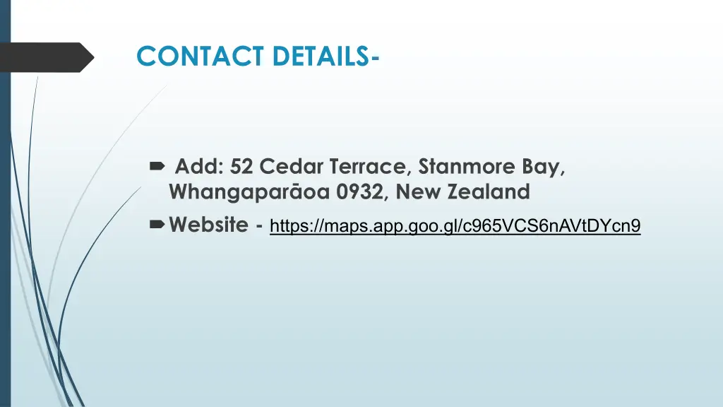 contact details