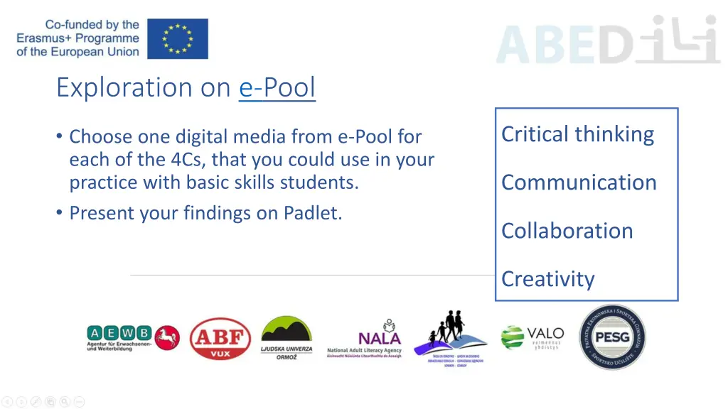 exploration on e pool
