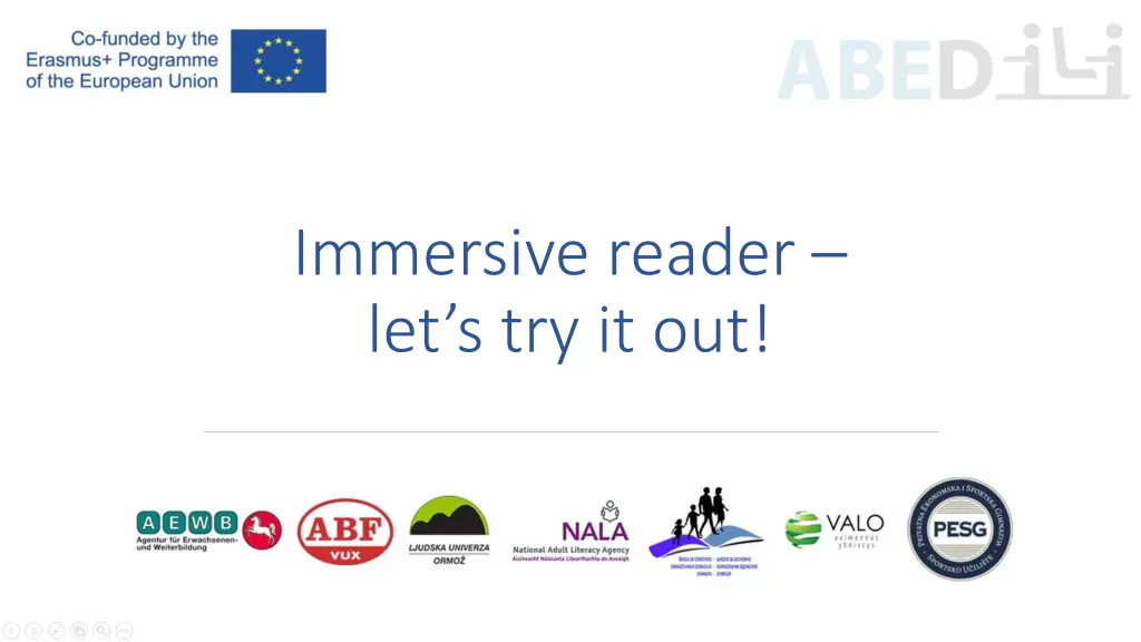 immersive reader let s try it out