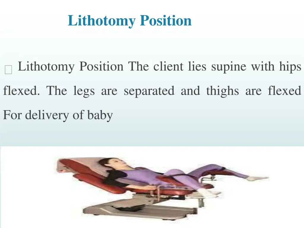 lithotomy position