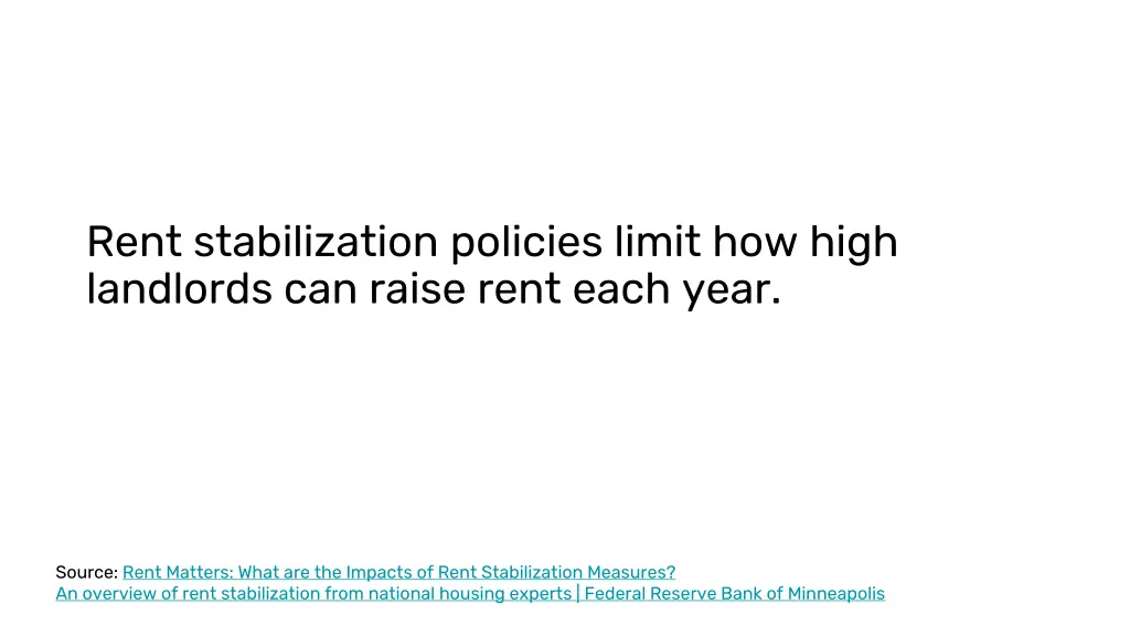 rent stabilization policies limit how high