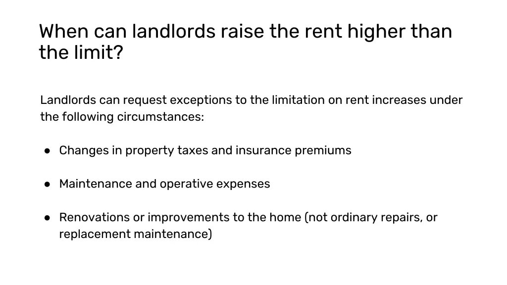 when can landlords raise the rent higher than