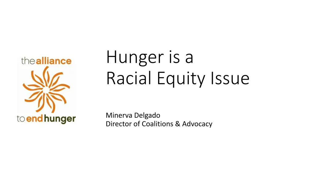 hunger is a racial equity issue
