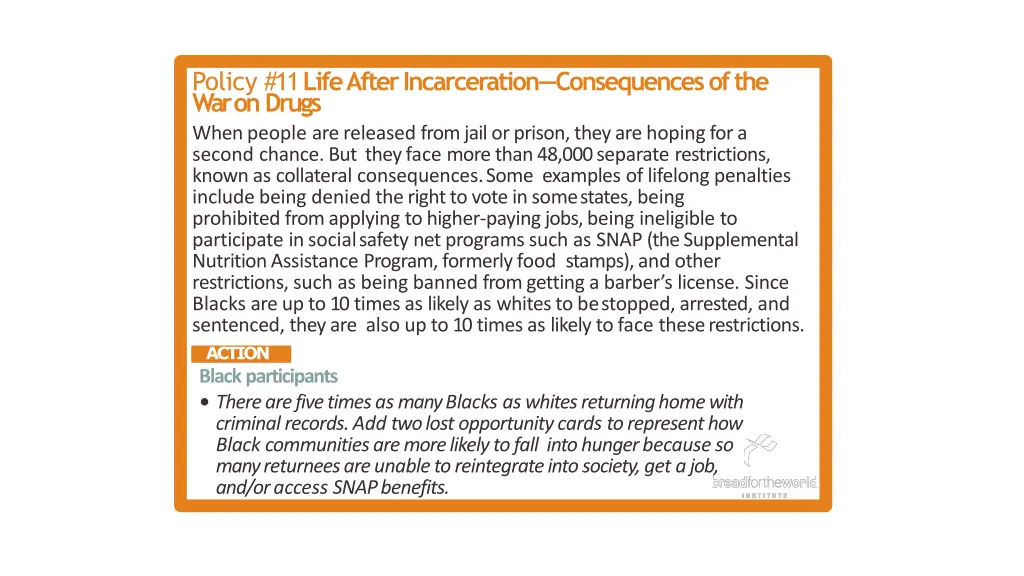 policy 11 life after incarceration consequences 1