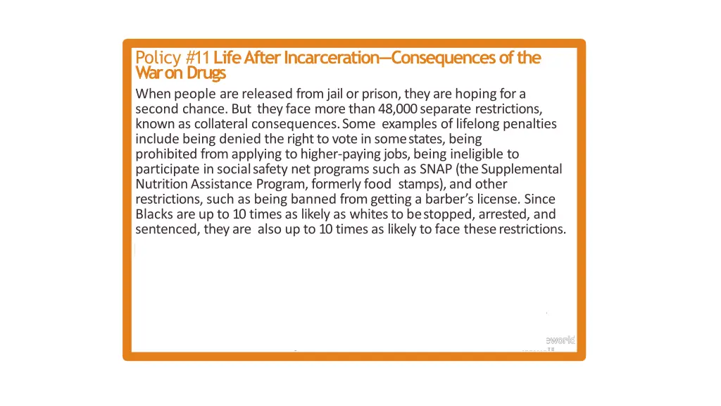 policy 11 life after incarceration consequences