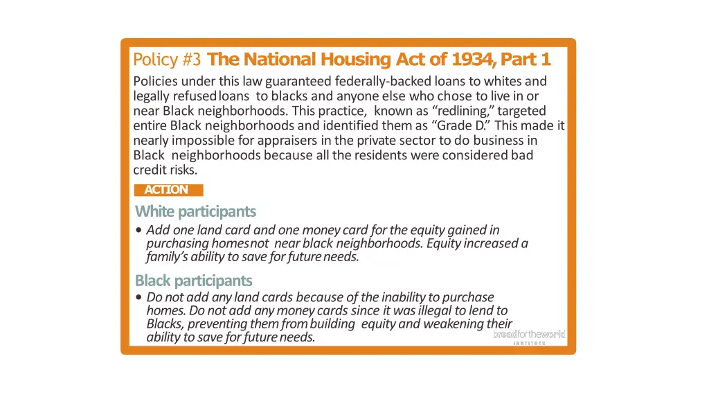 policy 3 the national housing act of 1934 part 1