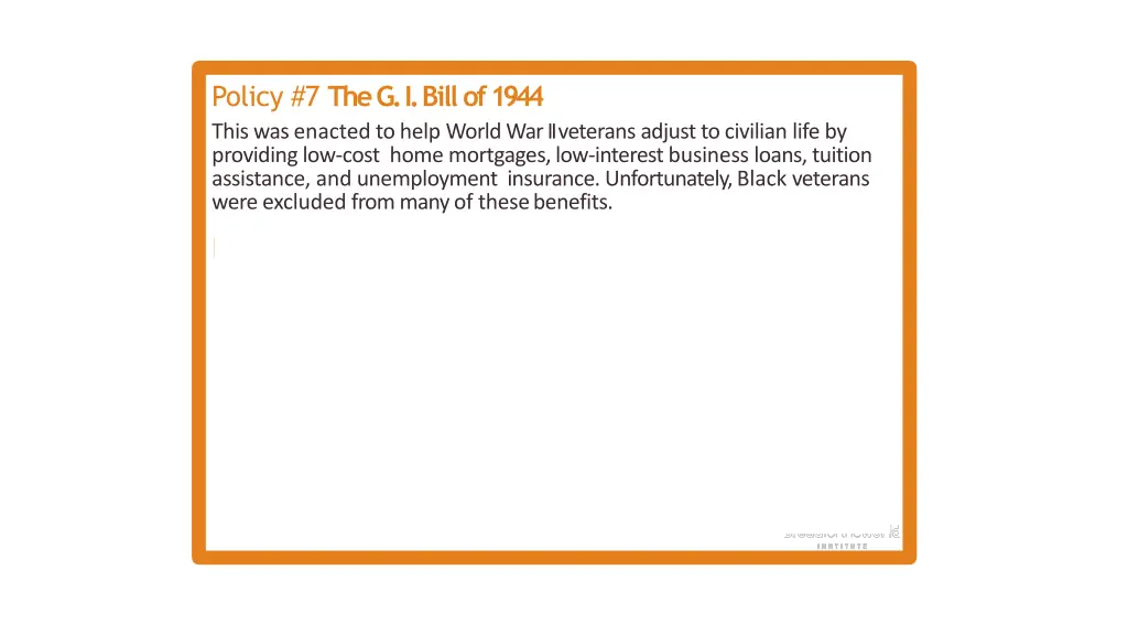 policy 7 the g i bill of 1944 this was enacted