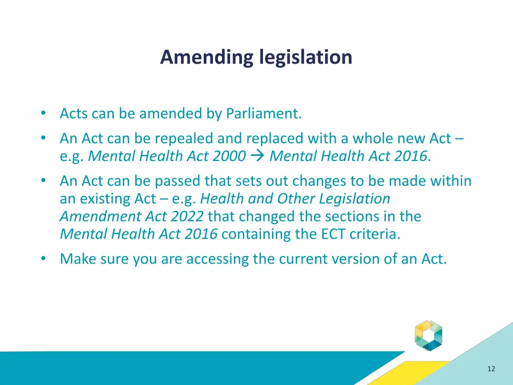 amending legislation