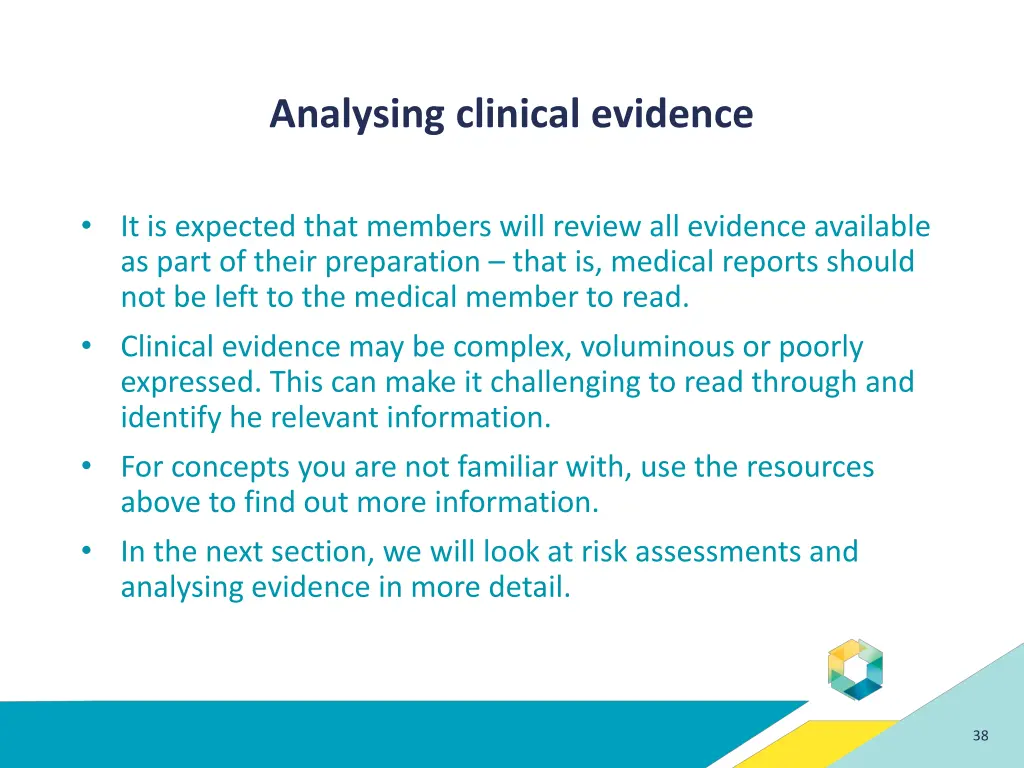 analysing clinical evidence