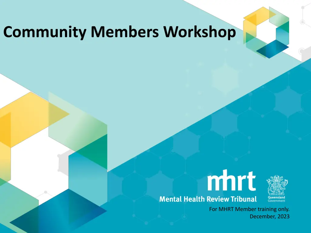 community members workshop