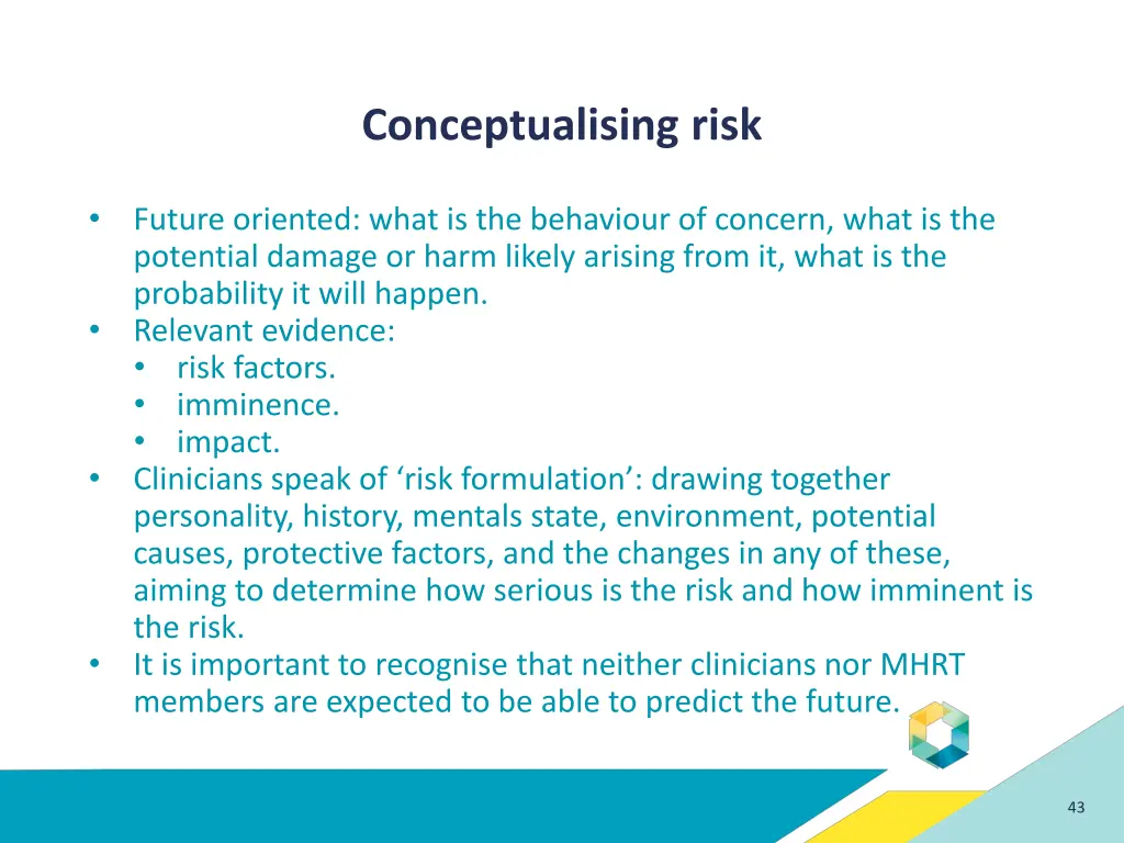 conceptualising risk