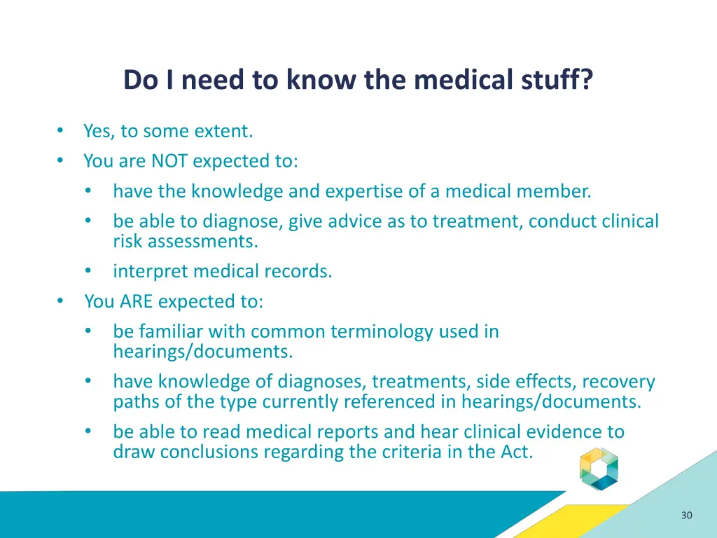 do i need to know the medical stuff