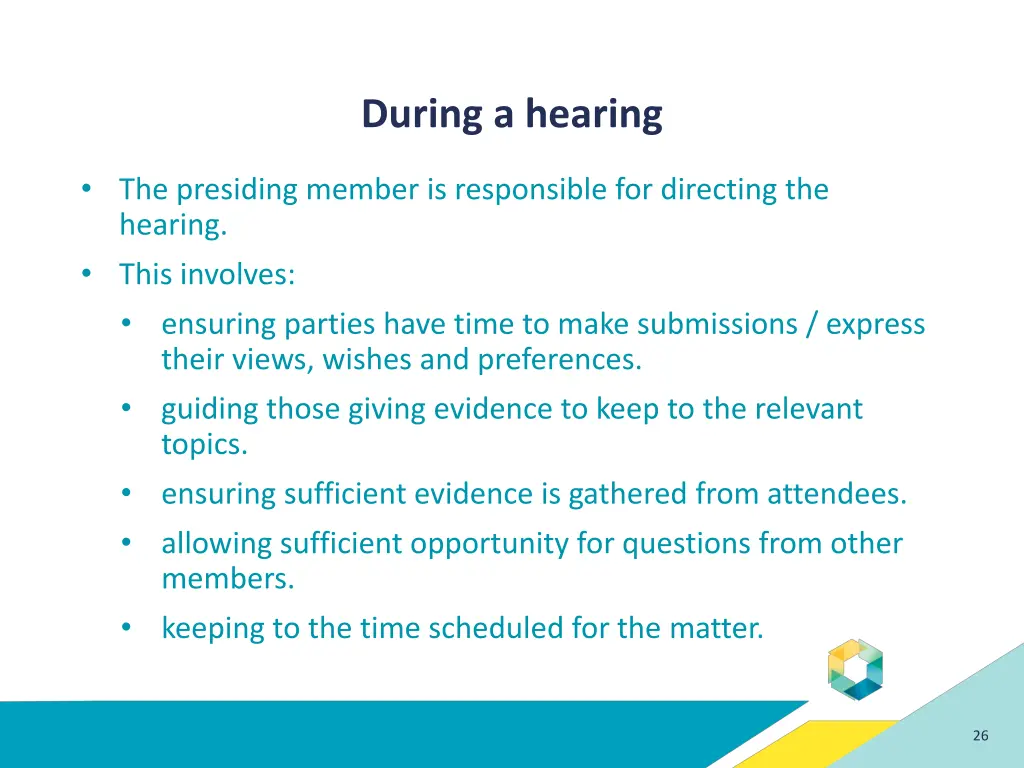 during a hearing