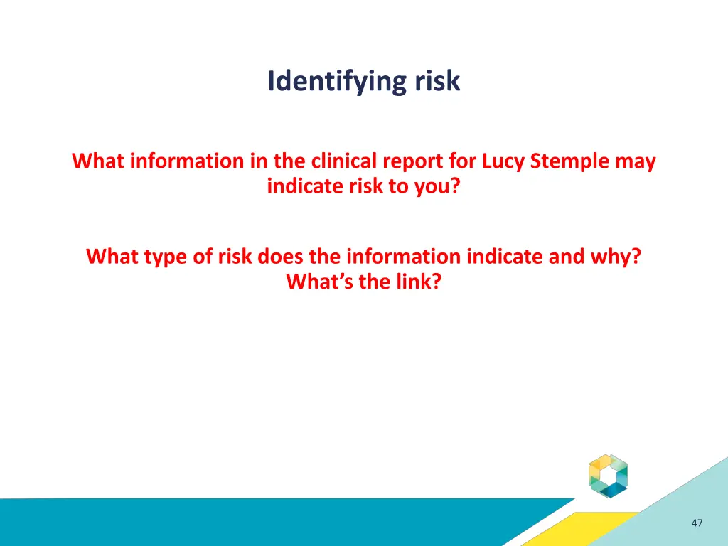 identifying risk