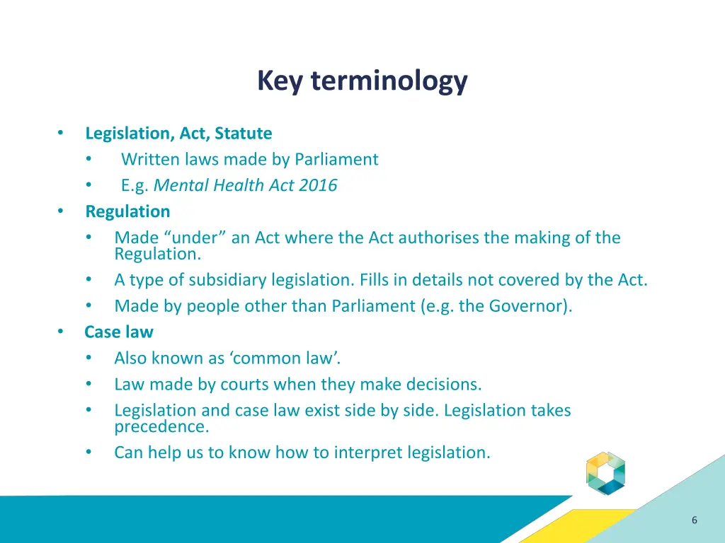 key terminology