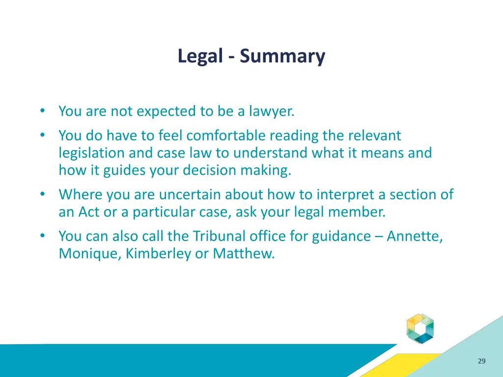 legal summary