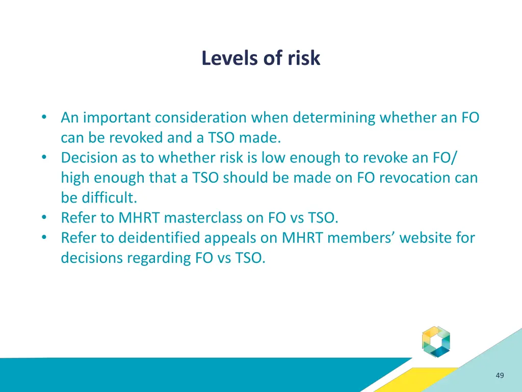levels of risk 1