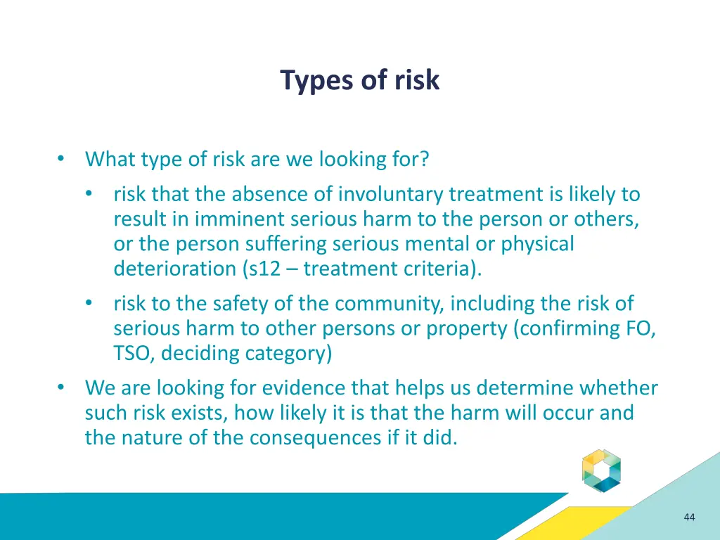 types of risk