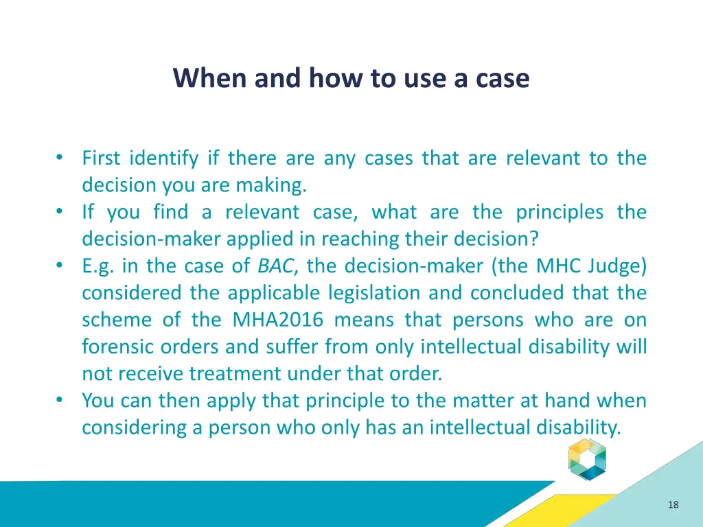 when and how to use a case
