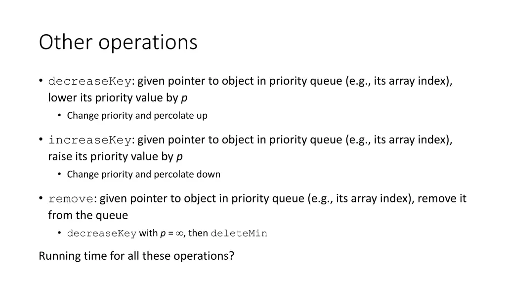 other operations
