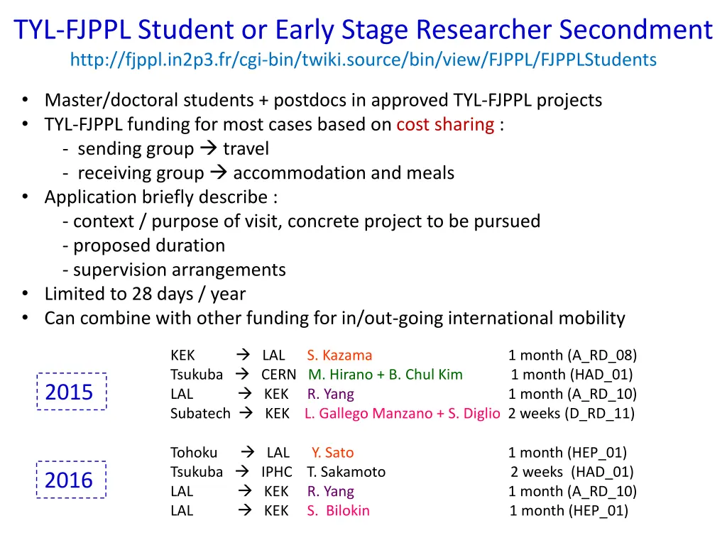 tyl fjppl student or early stage researcher