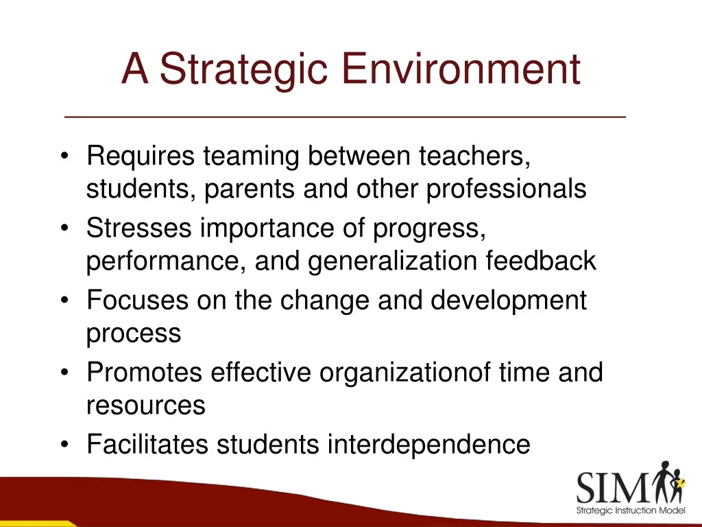a strategic environment