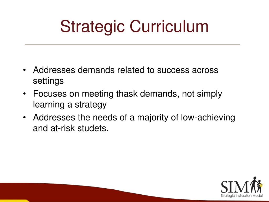 strategic curriculum