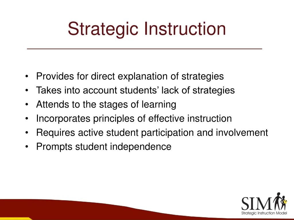 strategic instruction 1