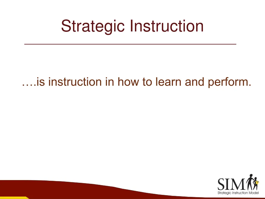 strategic instruction