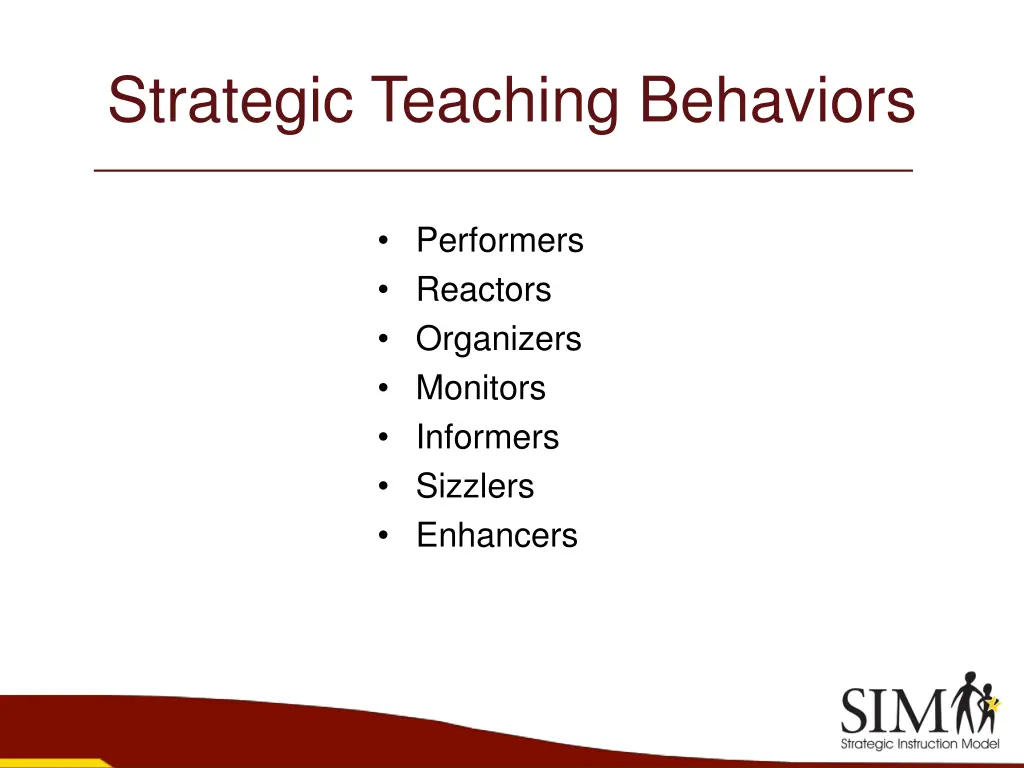 strategic teaching behaviors