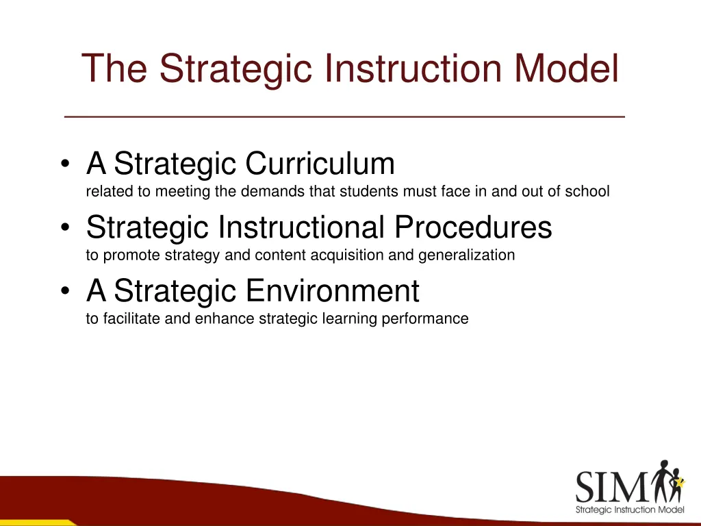 the strategic instruction model