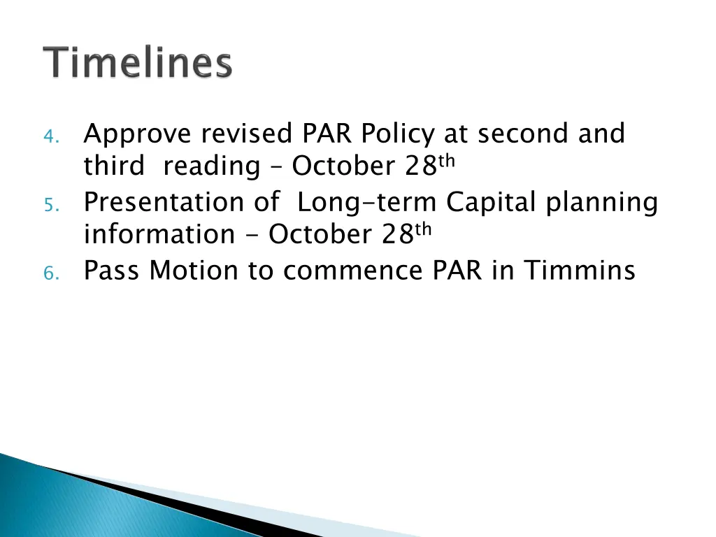 4 approve revised par policy at second and third