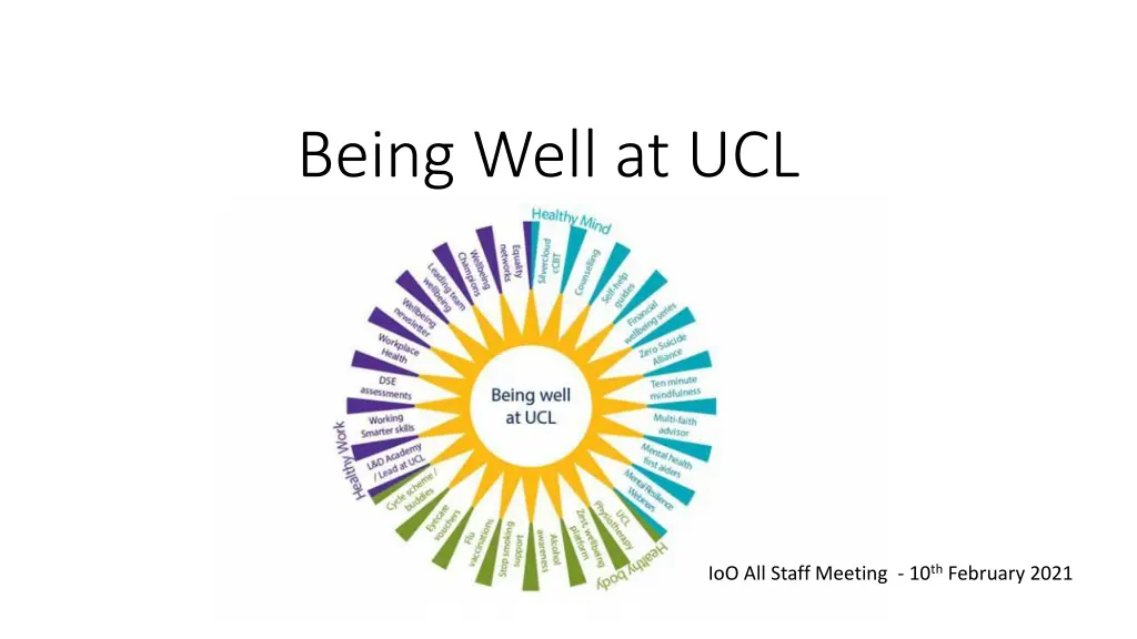 being well at ucl