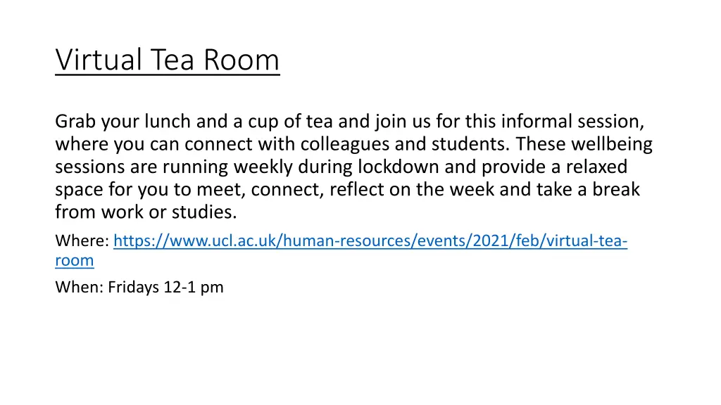 virtual tea room